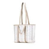 Medium Woven Calfskin Barbes East West Shopper Bag